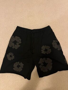 Denim Tear Men's Black Printed Lounge Shorts